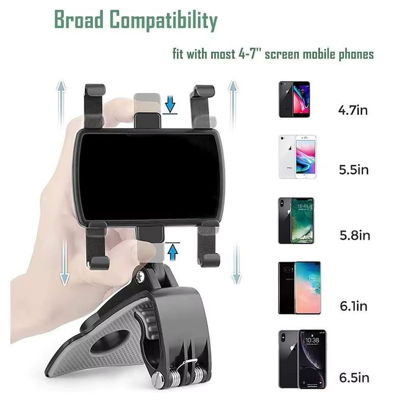 Multi-Function Car Mobile Phone Holder Dashboard Mirror/Gps Mobile Phone Holder Clip 360 Degree Rotatable Car Accessories