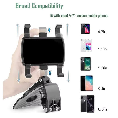 Multi-Function Car Mobile Phone Holder Dashboard Mirror/Gps Mobile Phone Holder Clip 360 Degree Rotatable Car Accessories